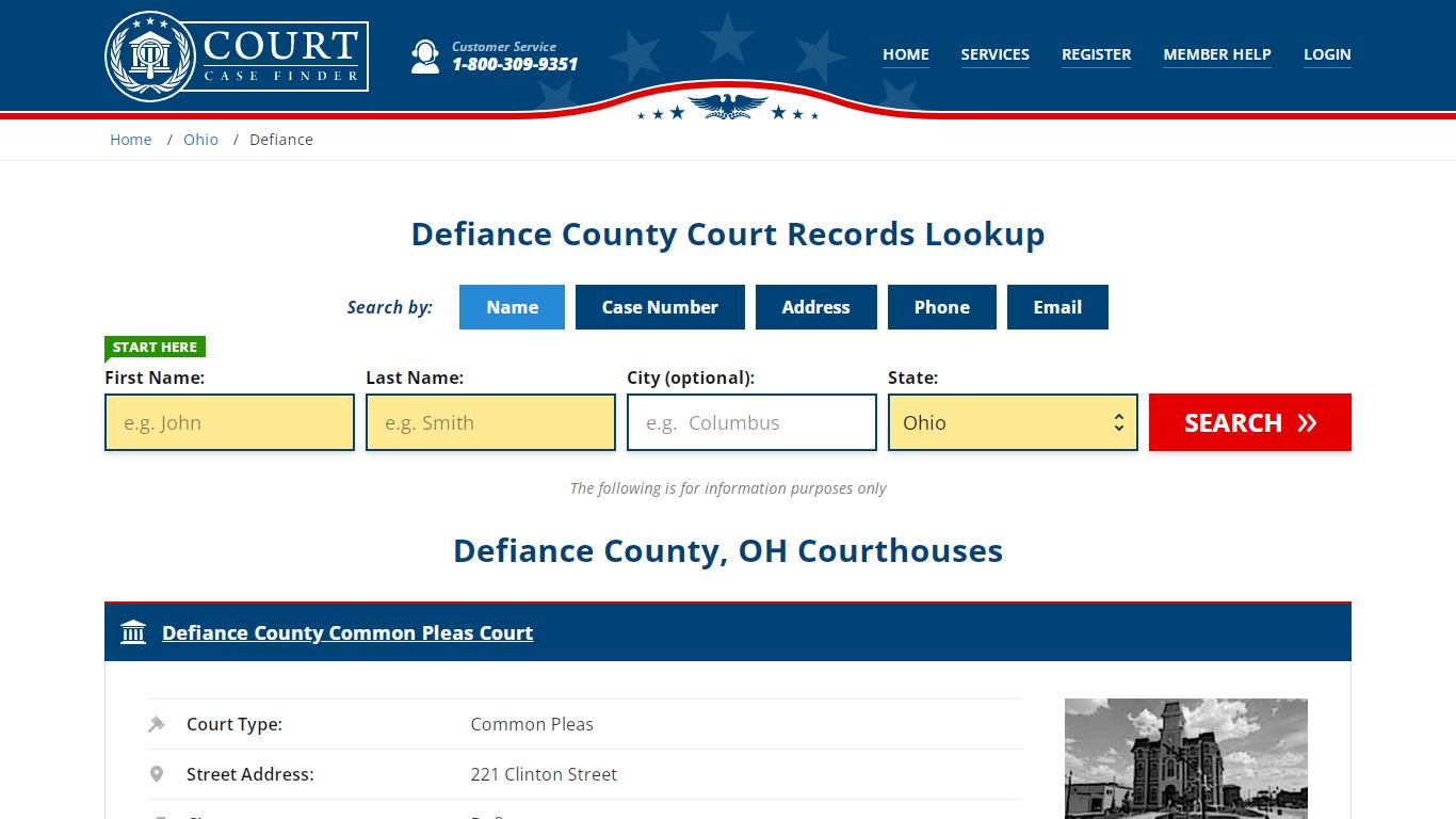 Defiance County Court Records | OH Case Lookup